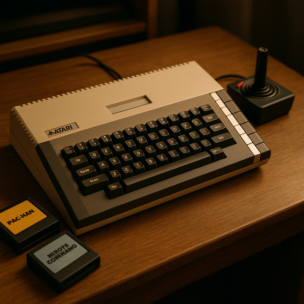 Atari XL 800 8-bit microcomputer on a vintage desk