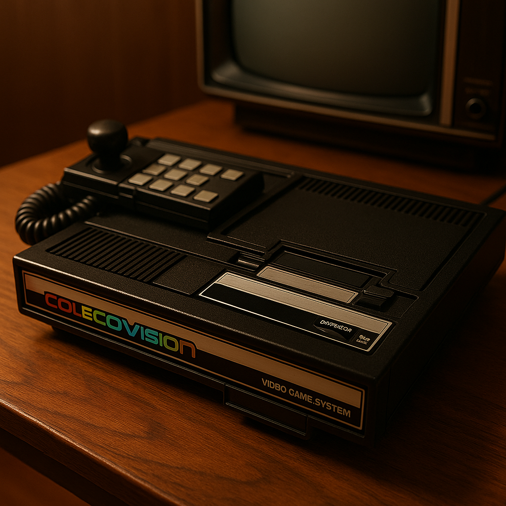 ColecoVision console arcade maison 1982 sur table vintage