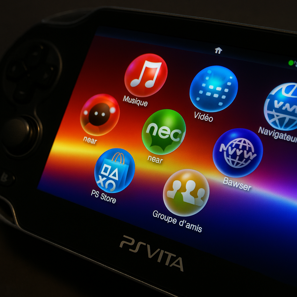 PlayStation Vita OLED screen close-up